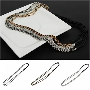 Обруч Розкішний Скручений Ланцюжок Чорний/Сріблястий ціна на synthetic.ua - Фото 1 Обруч Розкішний Скручений Ланцюжок Чорний/Сріблястий synthetic.ua - Фото 1