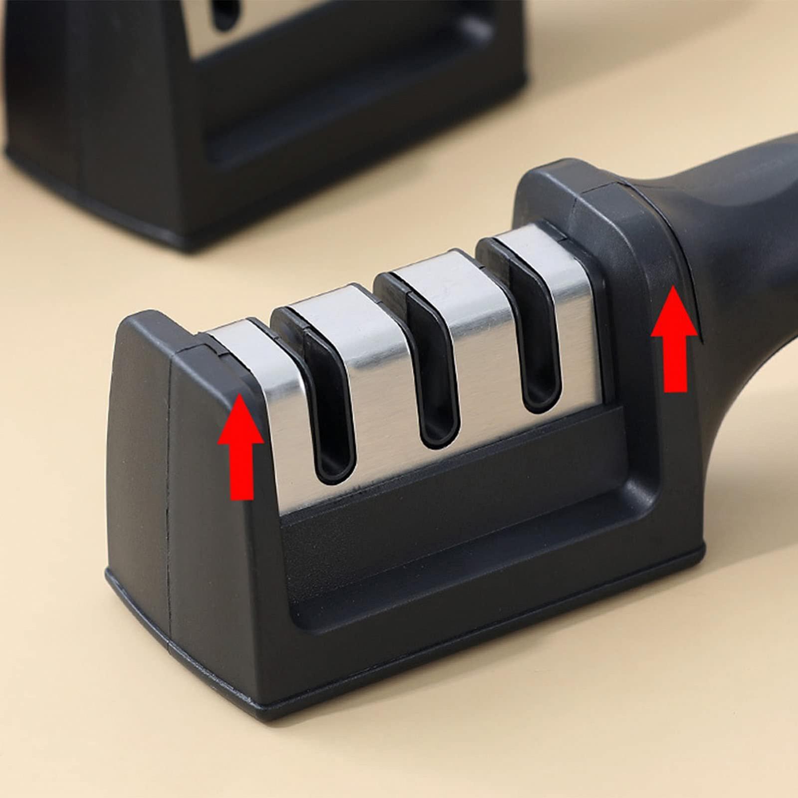 Ручне точило Qcwwy 3 слоти нержавіюча сталь Black, фото №4