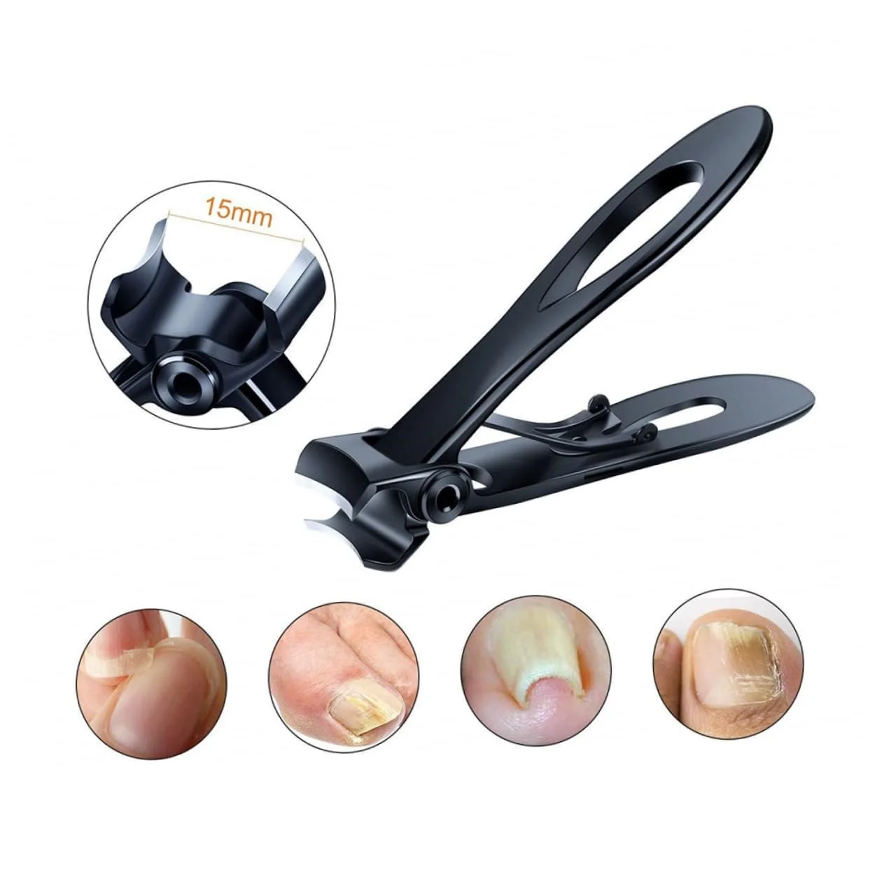 Набор кусачек для ногтей Healvian 9 шт. Из нержавеющей стали Черный, фото №6