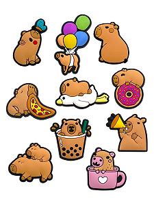 Джибітси Капібара capybara Jibbitz 10 шт аксесуари Крокс прикраса Dz_158_8 - Фото 1