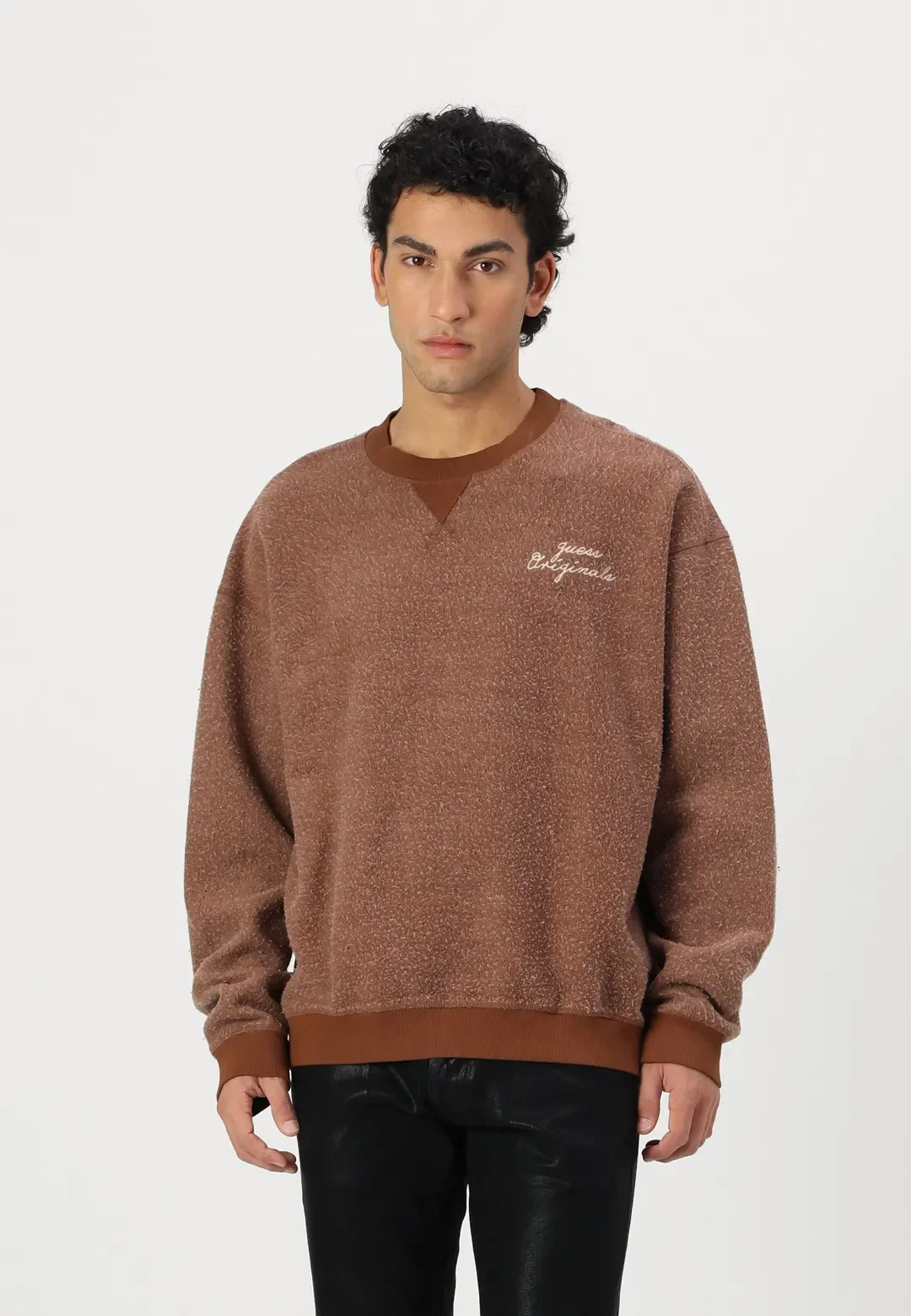 Мужской фактурный свитшот GUESS Originals / Терракотовый / Размер M, фото №2 Мужской фактурный свитшот GUESS Originals / Терракотовый / Размер M, фото №2