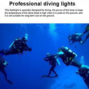 Фонарь ручной для дайвинга D3 SuperFire 620 Lumen IPX8 synthetic.ua - Фото 1