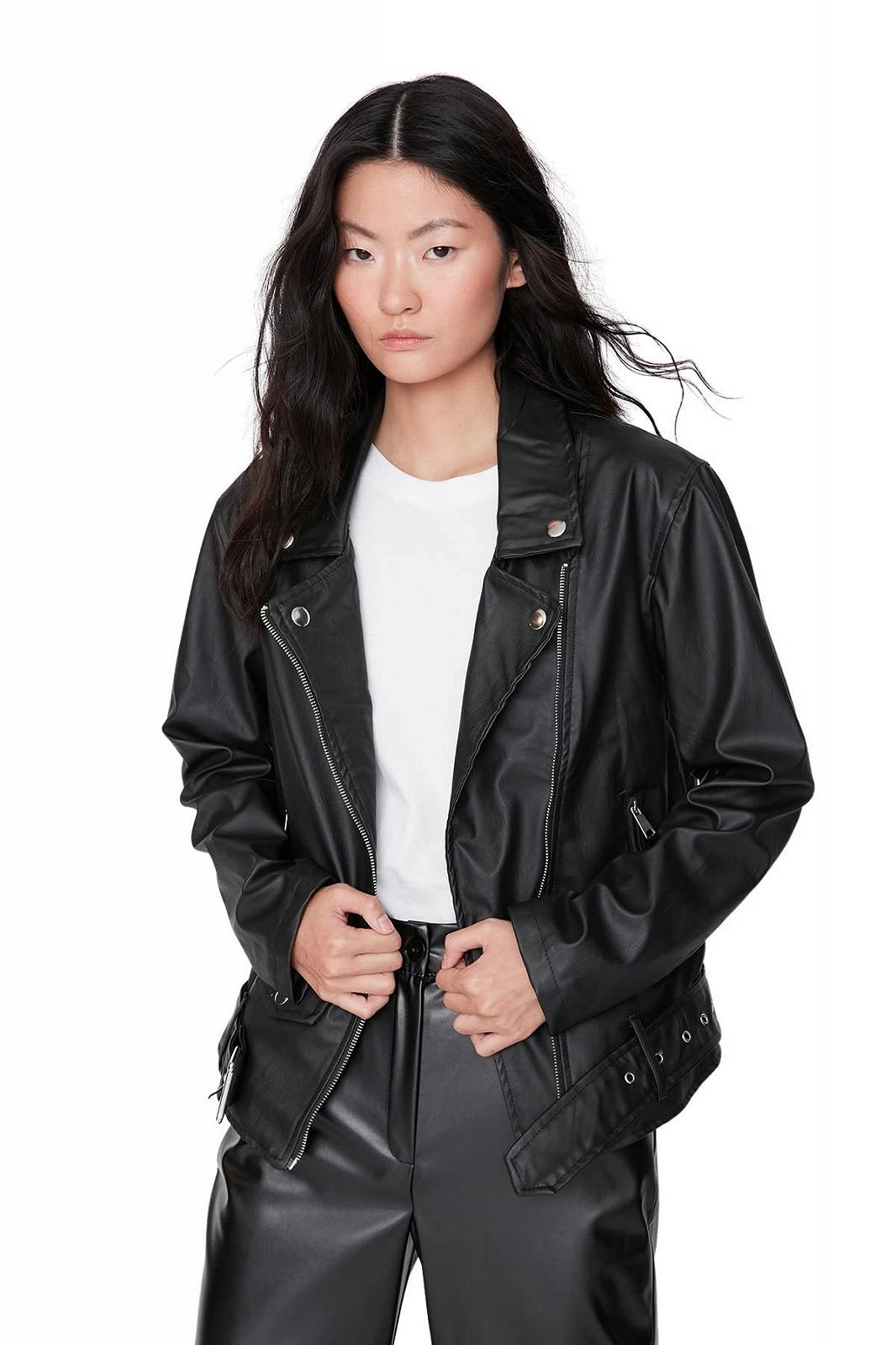 Куртка Trendyol зимова Bikerjacken Чорний, фото №3