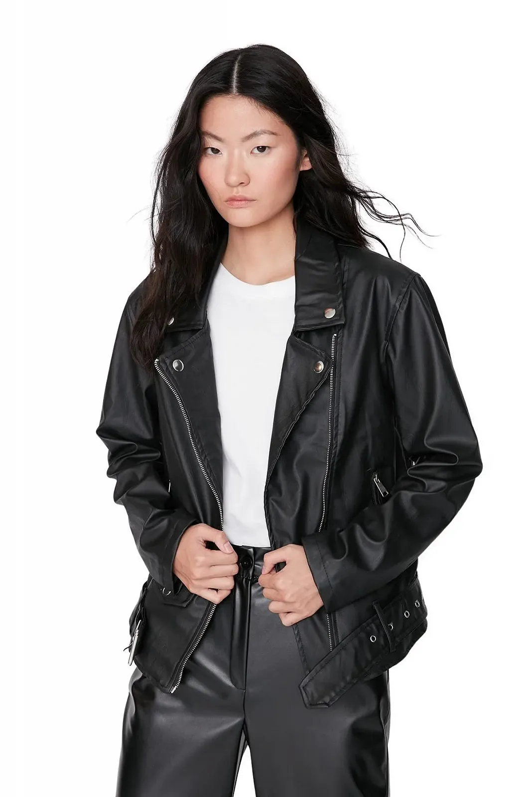 Куртка Trendyol зимняя Bikerjacken Черный, фото №3 Куртка Trendyol зимняя Bikerjacken Черный, фото №3