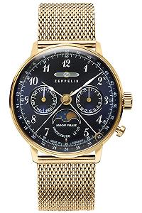 Женские часы Zeppelin Series LZ129 Hindenburg Moon Phase Day Date Calendar Week 7039M-2 - Фото 1