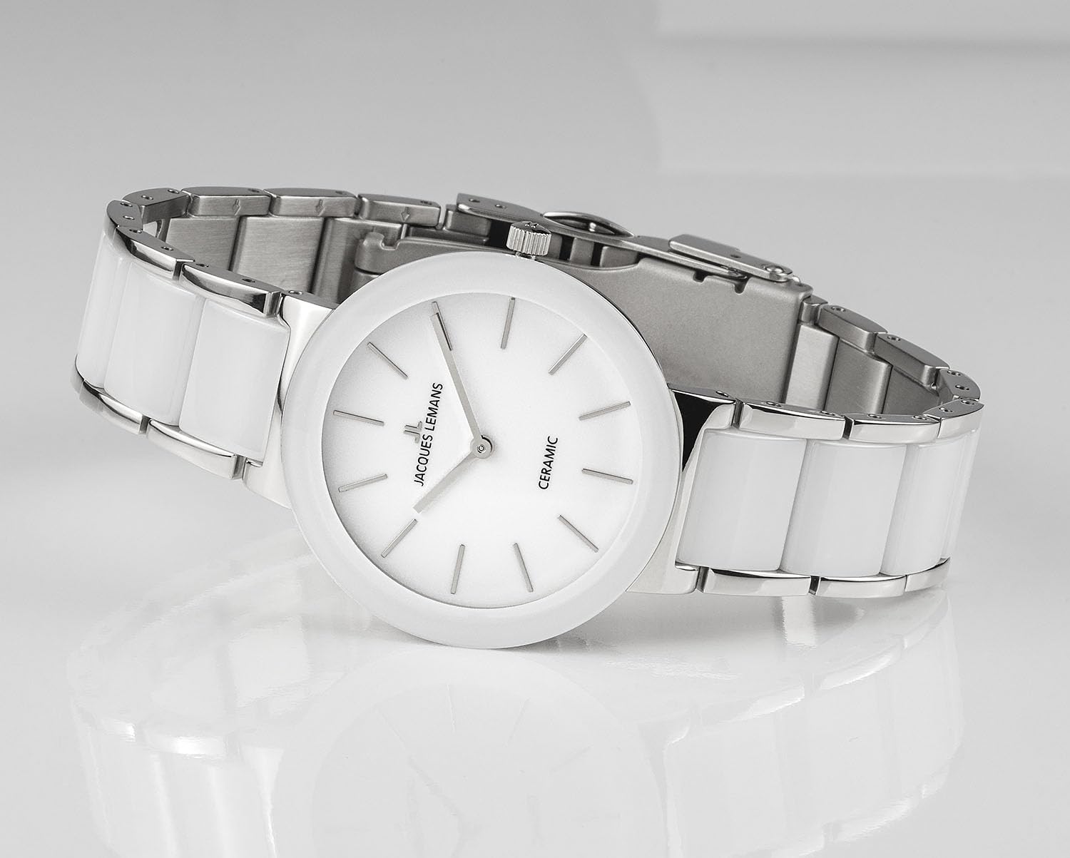 Женские часы JACQUES LEMANS Monaco Сталь / Высокотехнологичная керамика 42-8, фото №2 Женские часы JACQUES LEMANS Monaco Сталь / Высокотехнологичная керамика 42-8, фото №2
