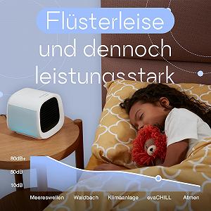 Повітроохолоджувач та зволожувач Evapolar evaCHILL Портативний USB LED-підсвічування Grey synthetic.ua - Фото 1