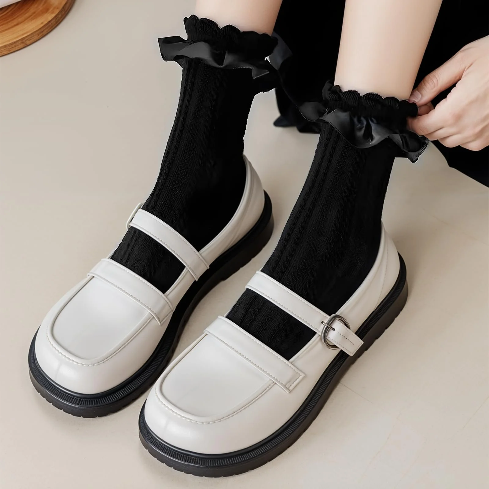 Шкарпетки з оборками для жінок, 4 пари, фото №6 Шкарпетки з оборками для жінок, 4 пари, фото №6