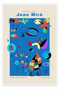 Постер Joan Miró Underwater Species 70 x 100 см Голубой - Фото 1