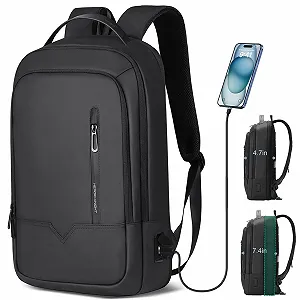 Купити Рюкзак для ноутбука Expandable 15.6 дюйма Водонепроникний з USB портом Black - Фото 1 Рюкзак для ноутбука Expandable 15.6 дюйма Водонепроникний з USB портом Black - Фото 1