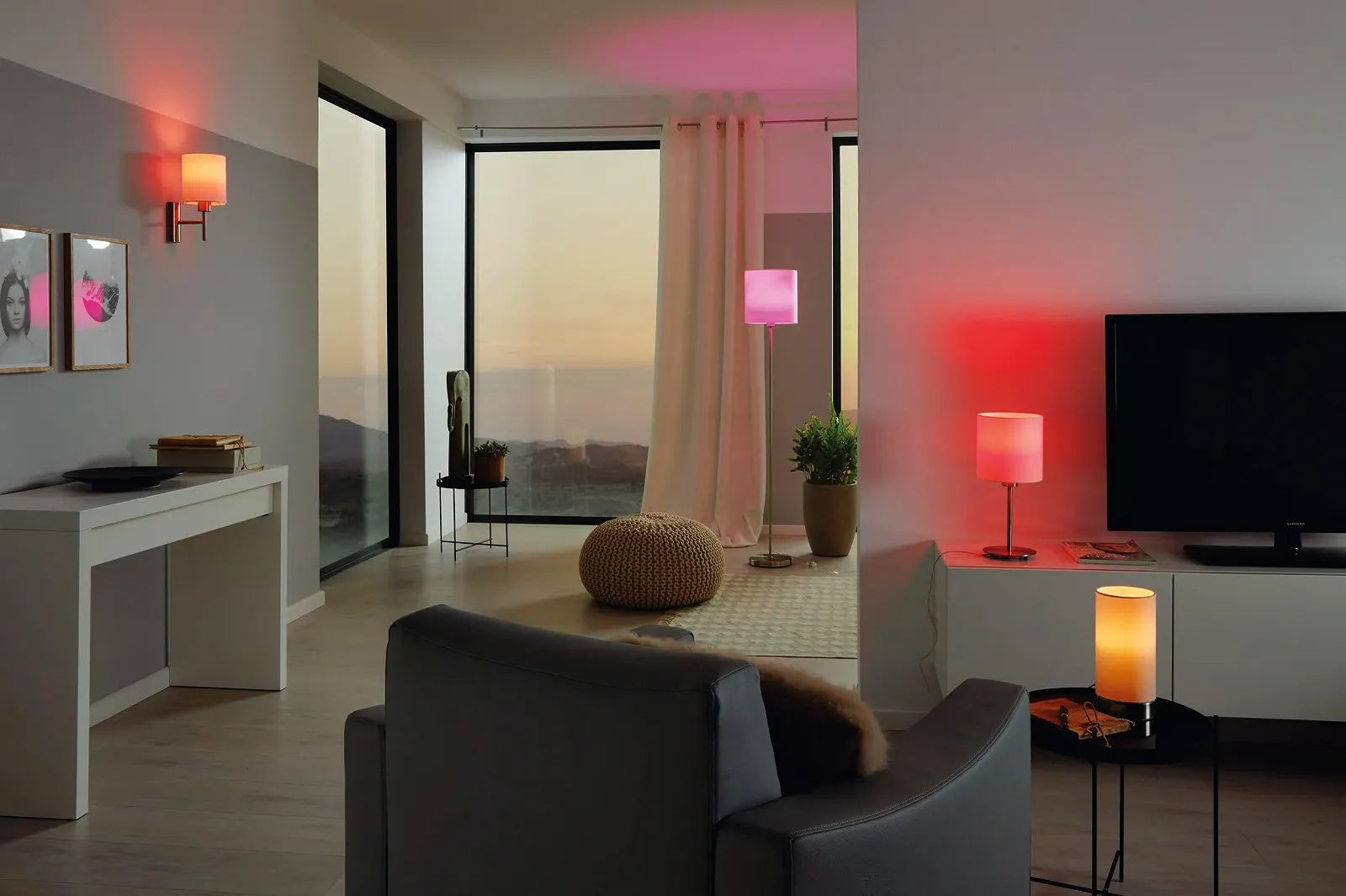 Настільна лампа Eglo Pasteri матовий нікель біла E27 H40 см, фото №4