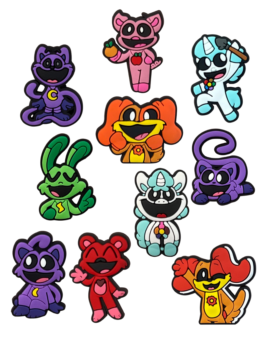 Джибітси Усміхнені звірі Smiling Critters Poppy Playtime Jibbitz 10 шт аксесуари крокс прикраса, фото №1