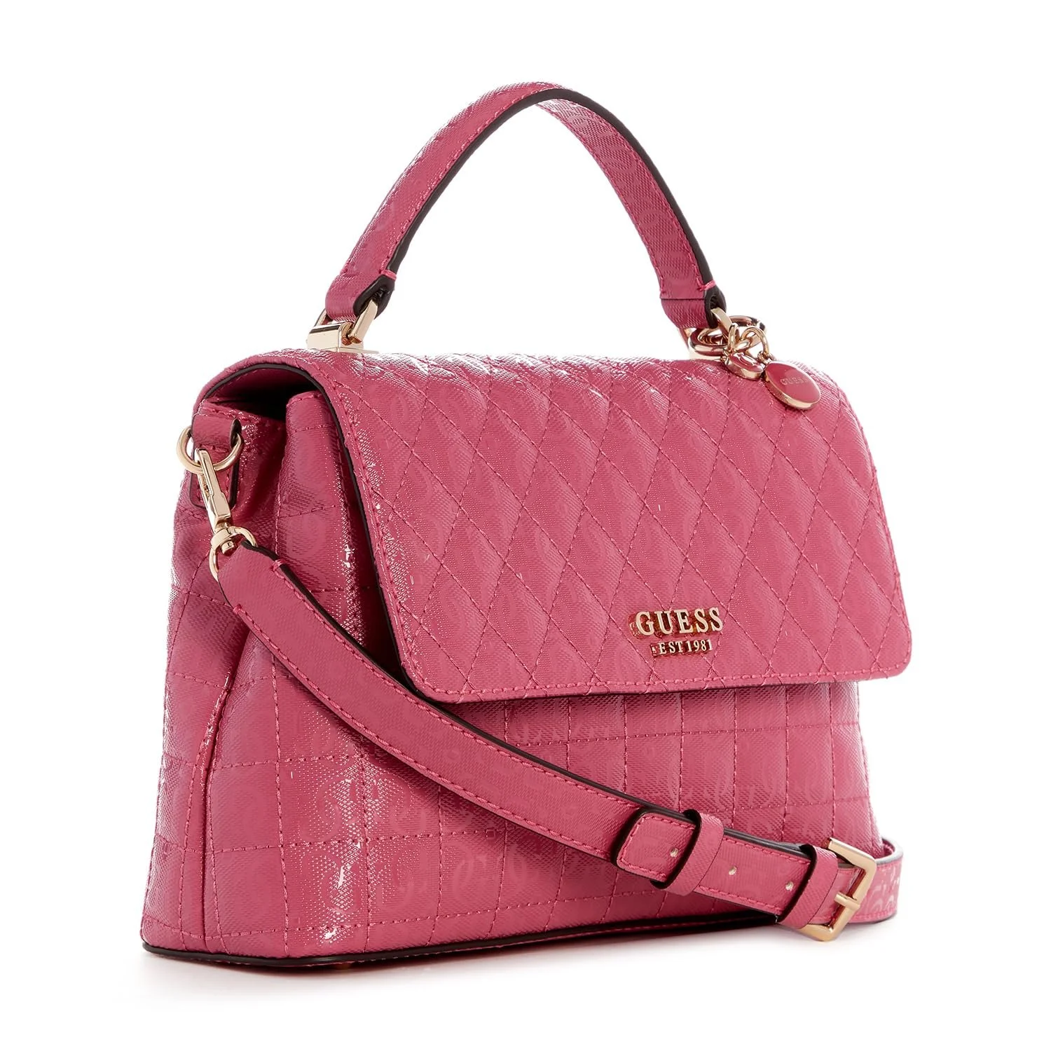 Сумка GUESS Yarmilla Top Handle Flap Mulberry, фото №4