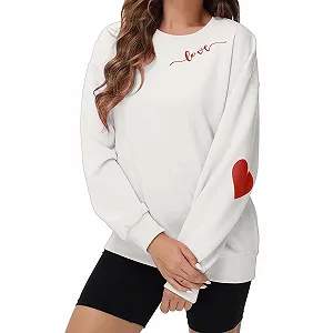 Женский Свитшот Vhersily 2025 с длинными рукавами и принтом-бантом ко Дню святого Валентина, элегантная футболка, пуловер с круглым вырезом, зимний - Фото 1