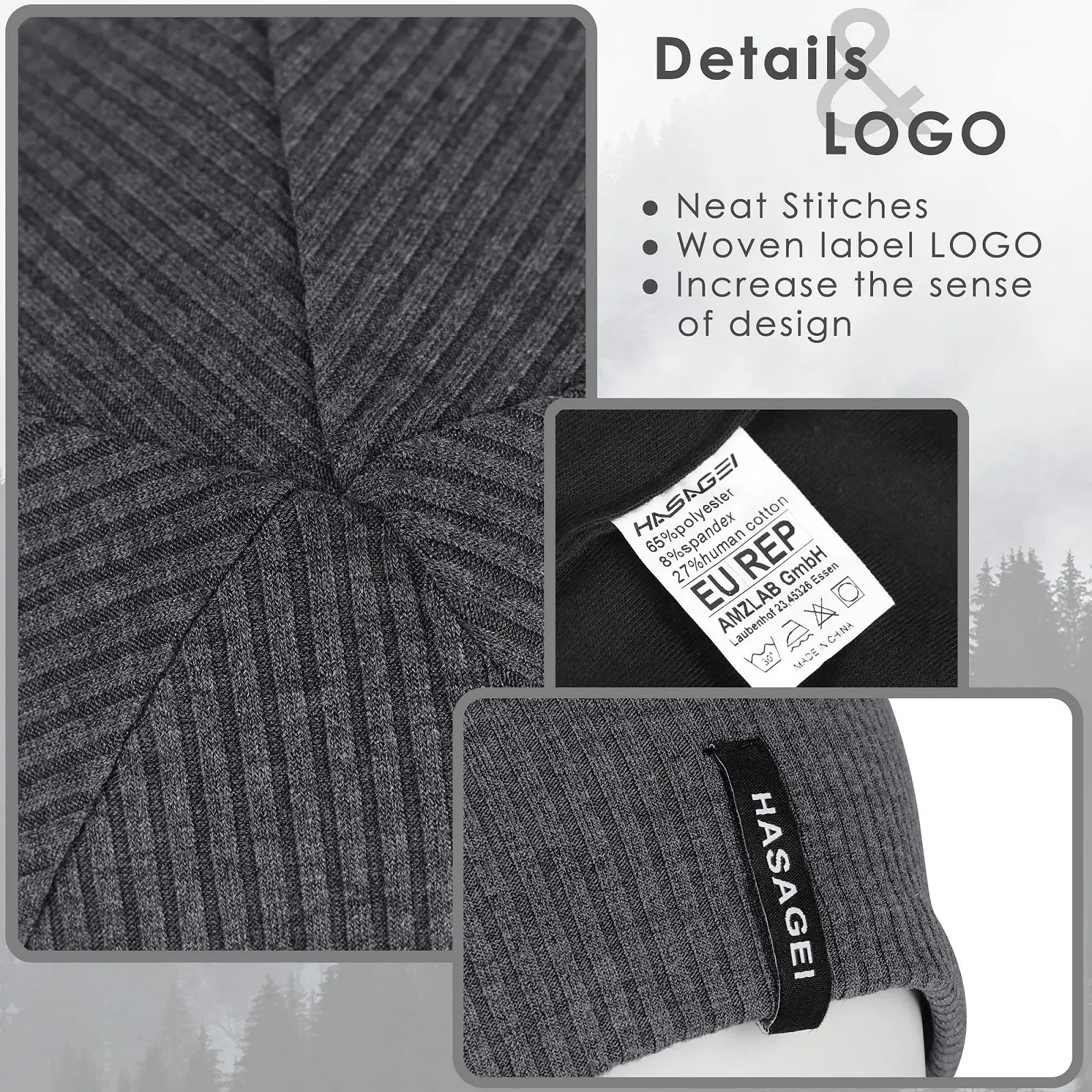 Шапка-бини HASAGEI Slouch для женщин, переходный период, мягкая, шапка, легкая модная, фото №5