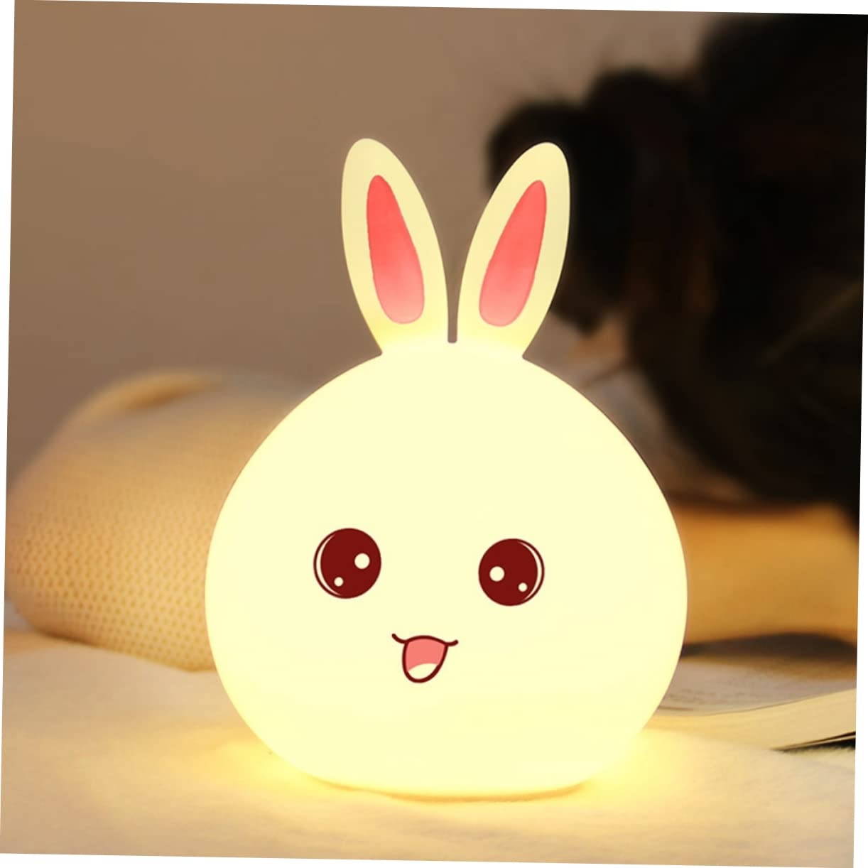 Лампа OSALADI Сенсорная Ночник USB LED Силикон Заяц, фото №4
