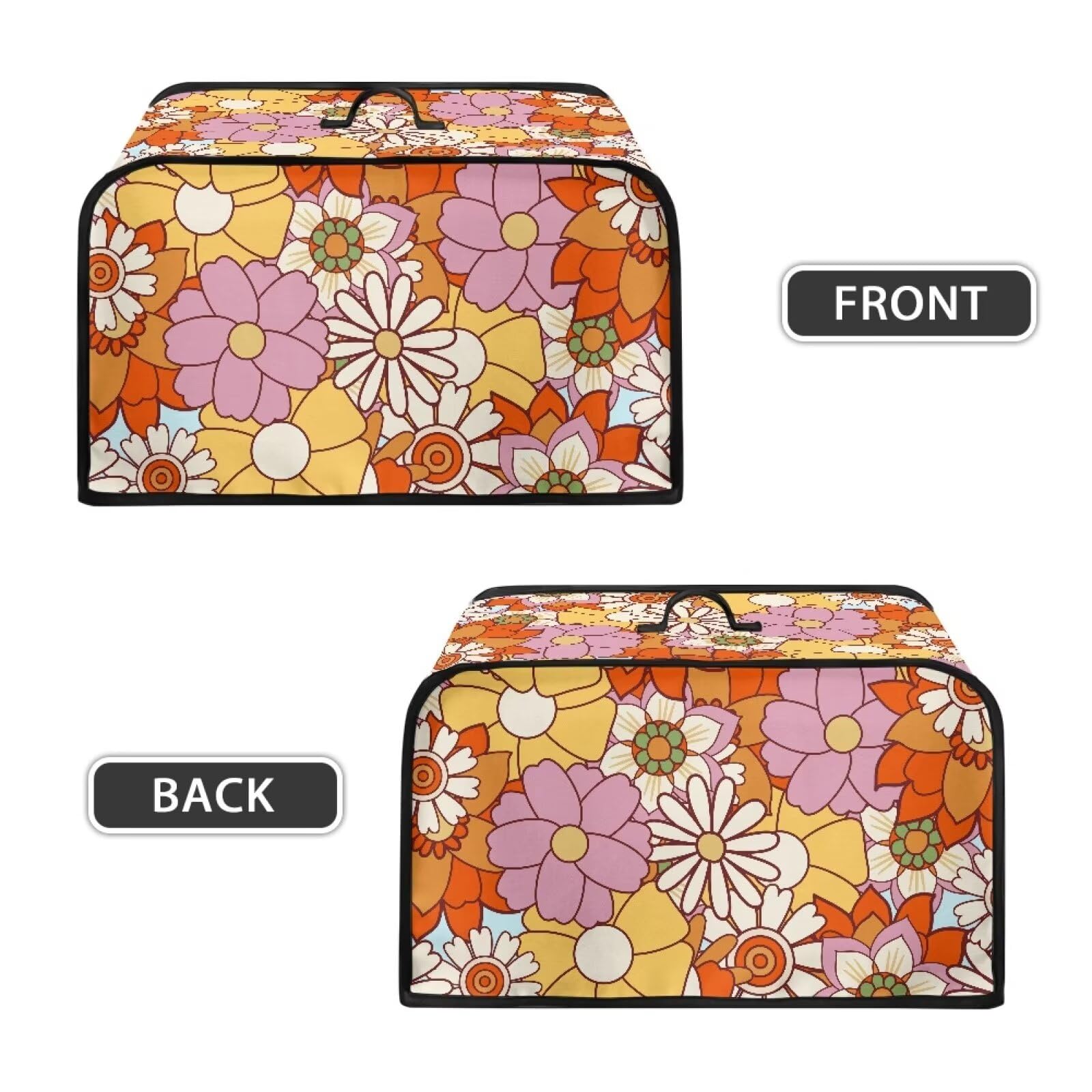 Чохол ZIATUBLES Hippie Flower Print Slow Cooker Квітковий принт Мішок для повільноварки Плямастійкий, фото №5