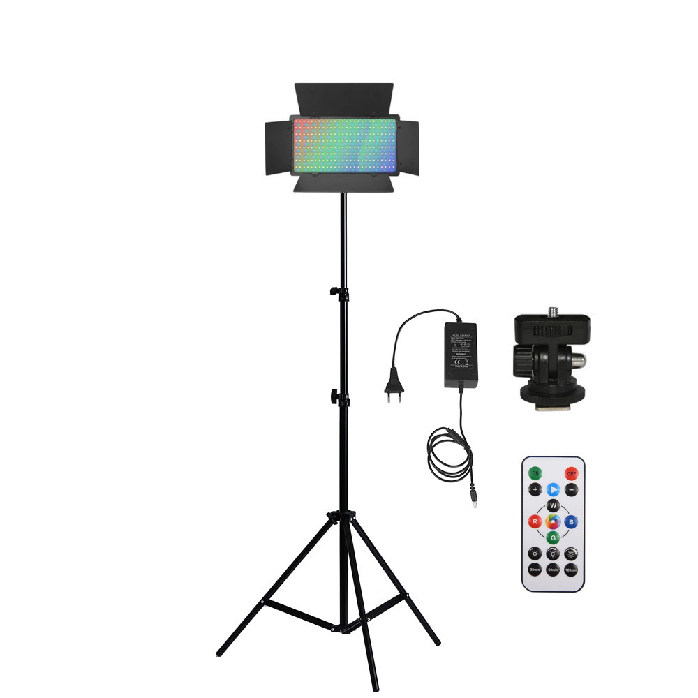 Панель світлодіодна RGB зі штативом 210см відеосвітло прямокутне 50Вт CRI 95 AC Prof U600 RGB-T, фото №1