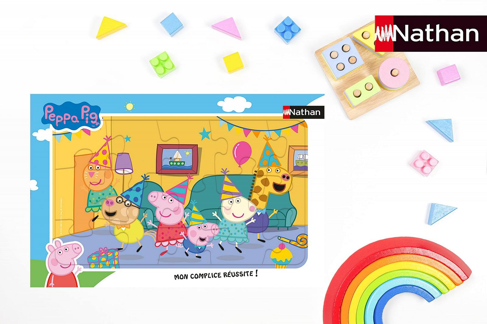 Пазл Nathan Peppa Pig Birthday 12001093 15 элементов в рамке, фото №2