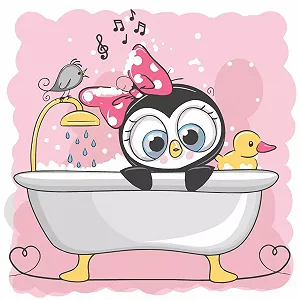 Картина по номерам набор для росписи Art Craft quot Пингвинёнок quot 30*30 см 15503-AC - Фото 1