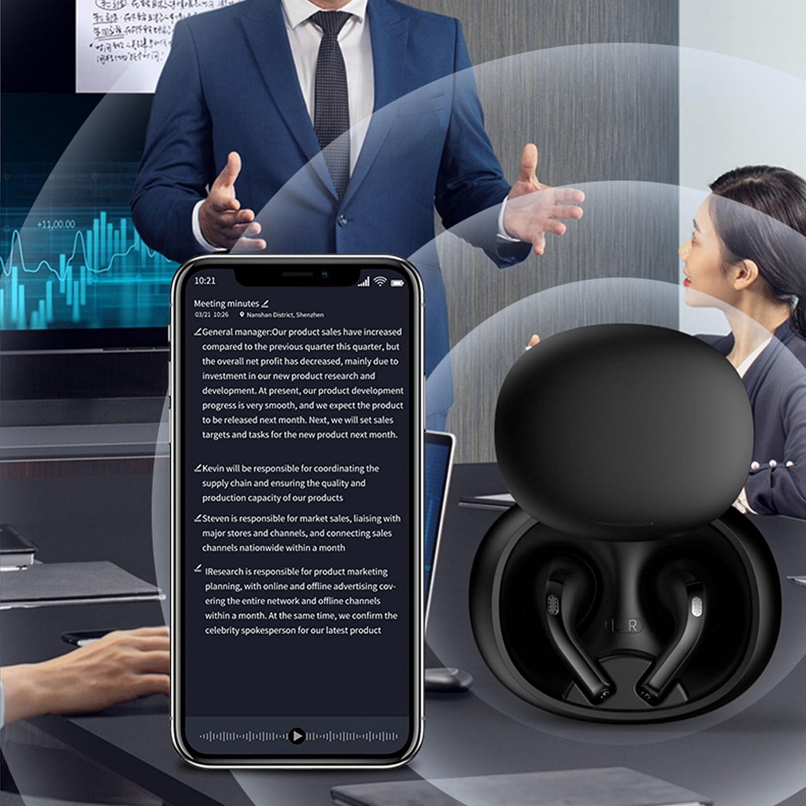 Наушники для перевода APP, Двухсторонний, 74 языков Онлайн-перевод Bluetooth 5.3, фото №5