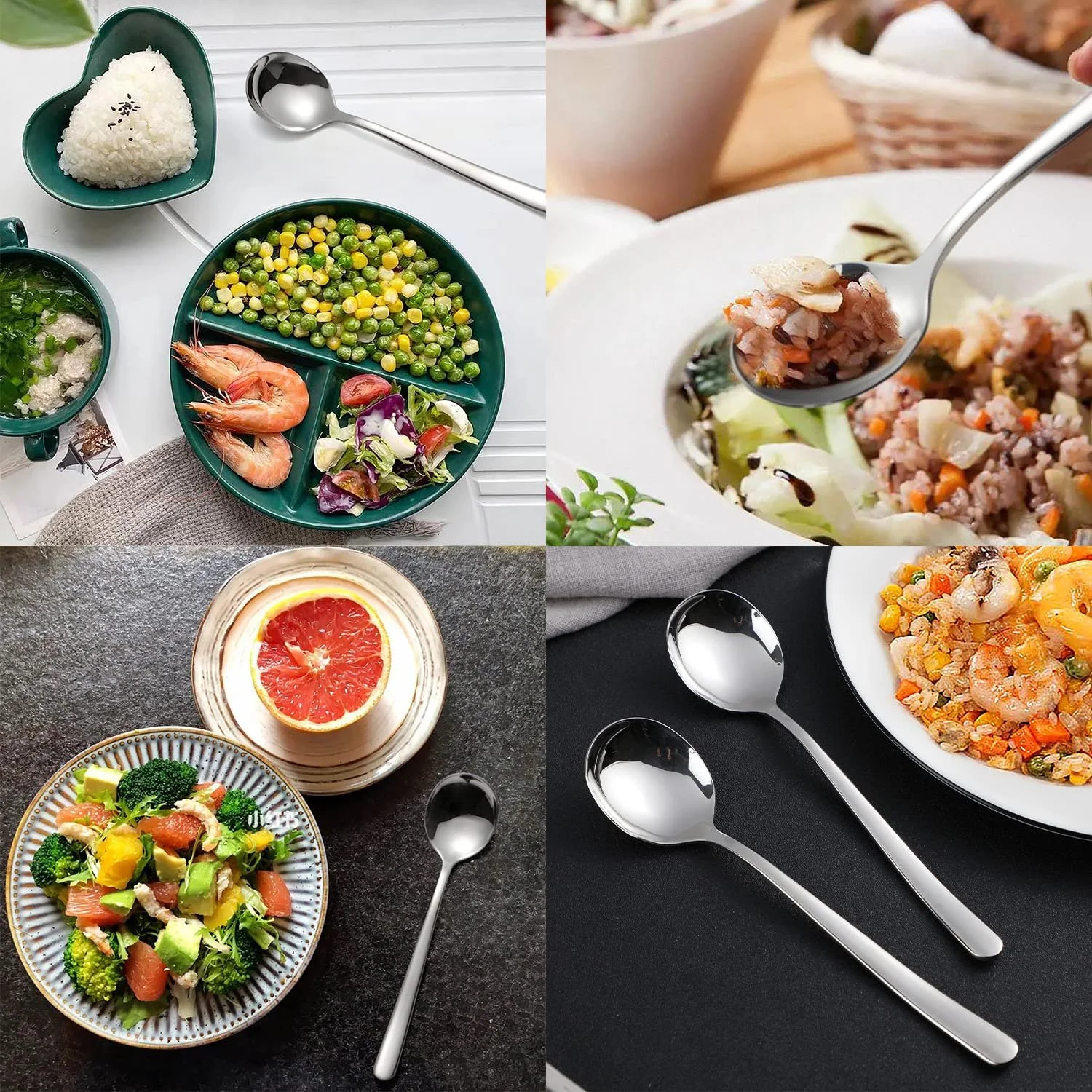 Ложка для супу з нержавіючої сталі, столова, фото №4