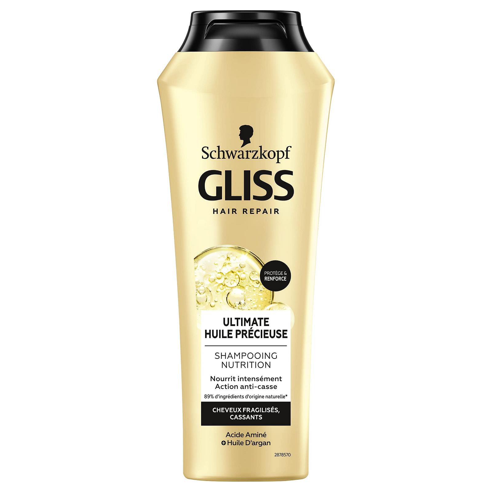 Шампунь Schwarzkopf Gliss Ultimate Oil для сухого/дуже пошкодженого волосся, проти ламкості, 250 мл, фото №1