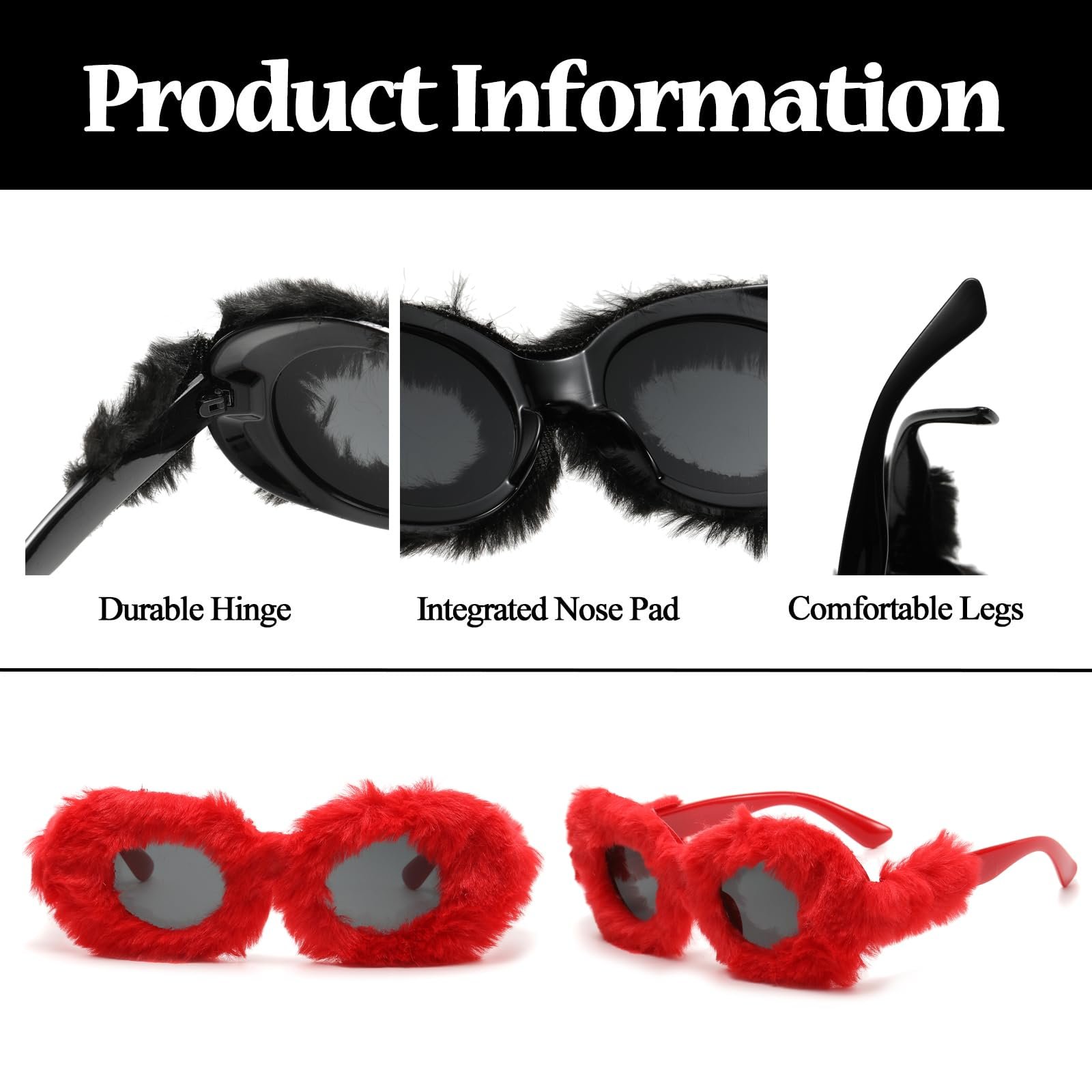 Сонцезахисні Окуляри Котяче Око LJCZKA Плюшеві, фото №5