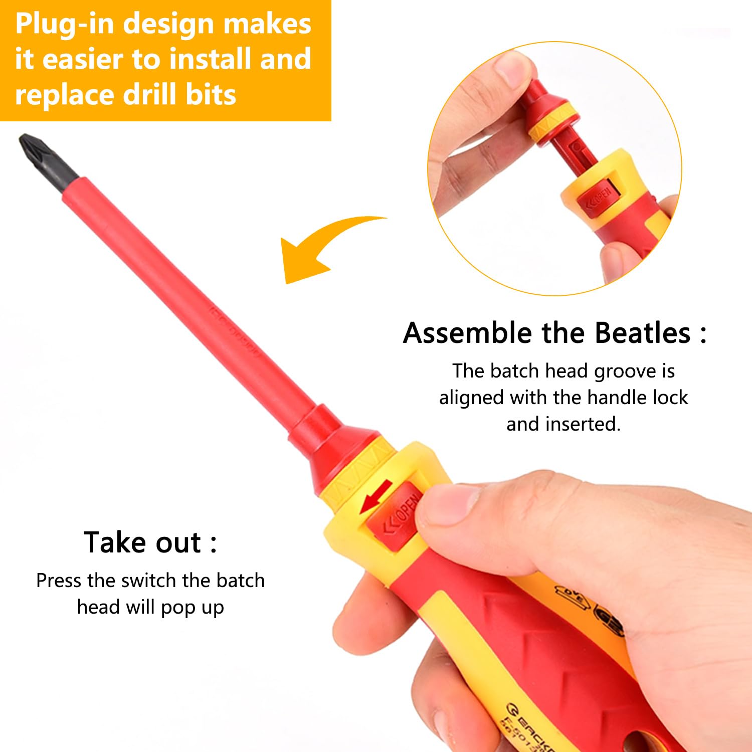 Комплект викруток VDE 13 шт з магнітом, фото №5 Комплект викруток VDE 13 шт з магнітом, фото №5