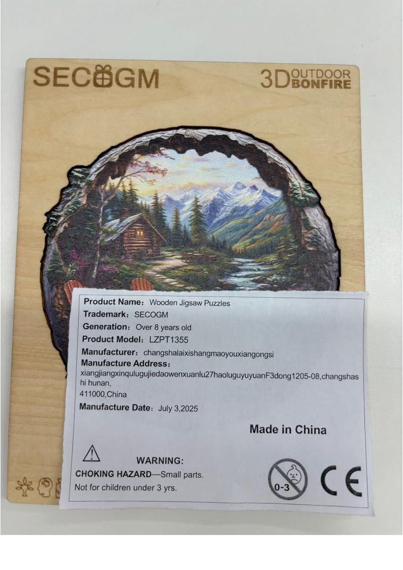 Дерев'яний пазл SECOGM Landscape 100 деталей 21,5 x 21,5 см, фото №3 Дерев'яний пазл SECOGM Landscape 100 деталей 21,5 x 21,5 см, фото №3