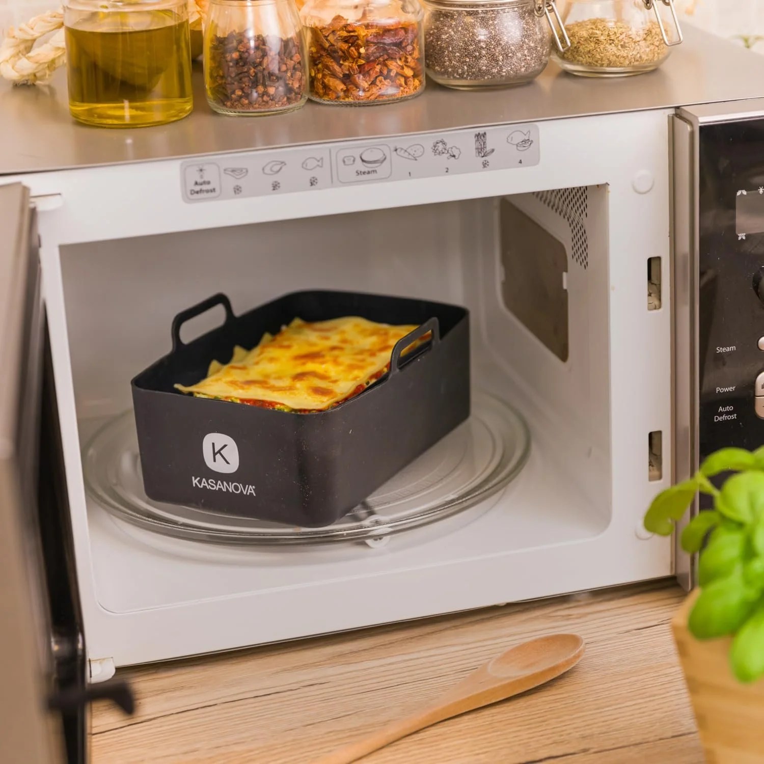 Силиконовая форма с ручками 19.5 x 13 x 7 см Черная, фото №7