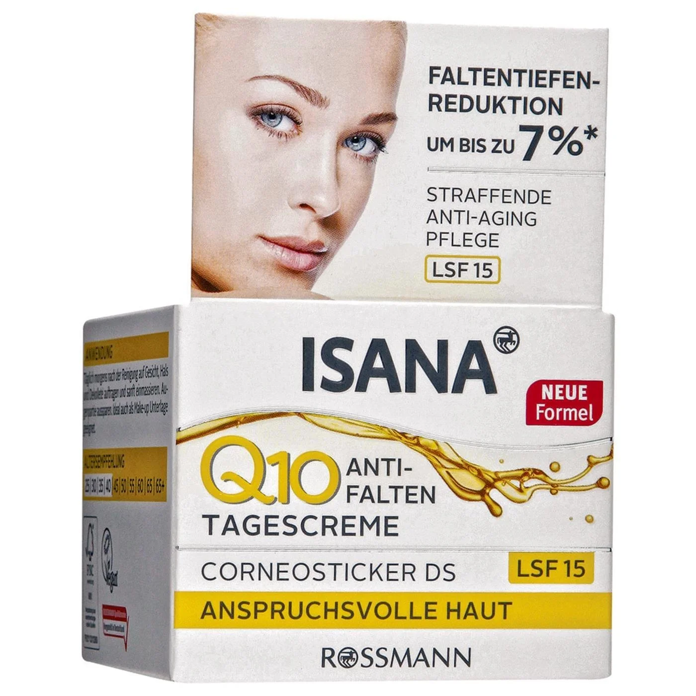 Денний крем ISANA Q10 Anti-Falten проти зморшок LSF 15 50 мл, фото №1 Денний крем ISANA Q10 Anti-Falten проти зморшок LSF 15 50 мл, фото №1