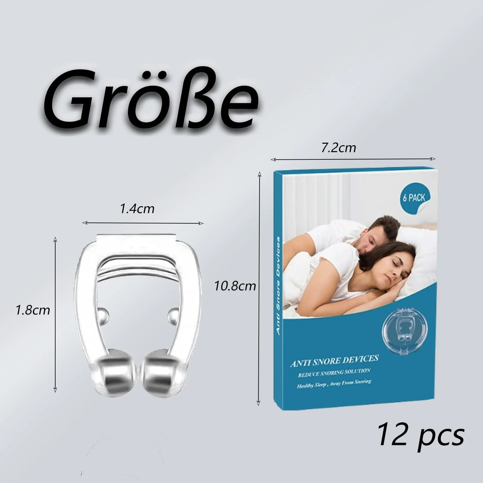 Розпірка проти хропіння 12 шт. Роздільник для носа пристрій проти хропіння з розширювачем для носа, покращує дихання та якість сну, фото №2