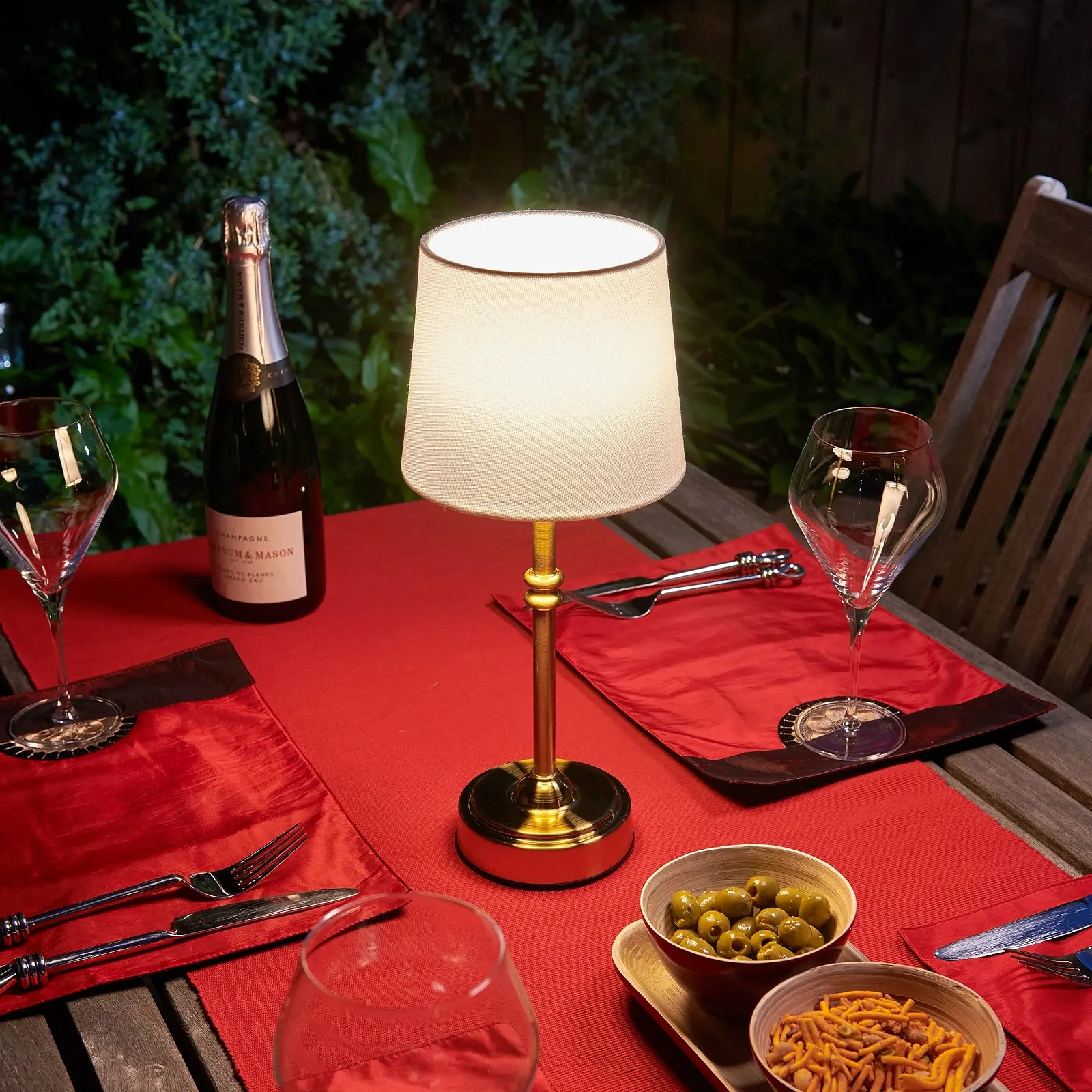 Настільна лампа Auraglow Omniance Siena LED Акумуляторна Бездротова з пультом ДК 1 лампа 1 джерело світла, фото №2