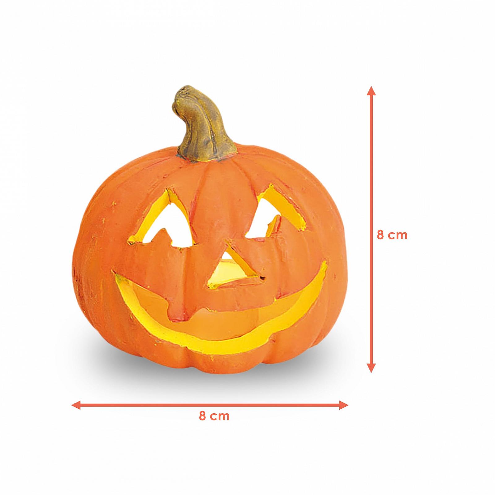 Підсвічник Clay Pumpkin Autumn Decoration Tea Light Holder Набір з 4 діаметром 8 см Halloween Lantern для внутрішнього і зовнішнього використання Candlestick Table Decoration Pumpkin Decorative Lantern Small, фото №4