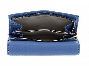 Кошелек Coccinelle Metallic Soft Зернистая Кожа Azul, лазурный, стандартный размер synthetic.ua - Фото 1