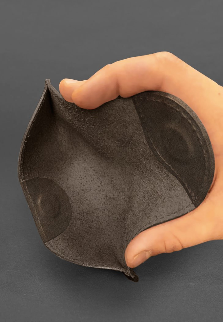 Шкіряний чохол для окулярів із клапаном на магніті Темно-коричневий Crazy Horse, фото №3