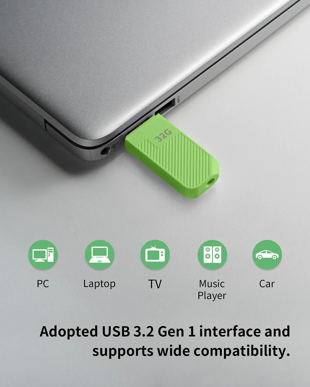 USB Flash Drive Acer UP300 32GB USB 3.2 Gen 1 120 МБ/с Green, фото №3