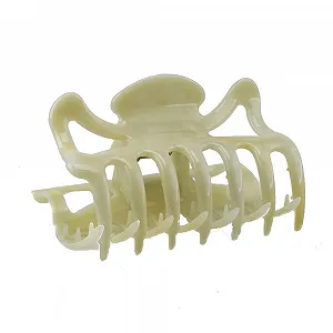 Заколка для волос большая WeLoveBeads 9 см, светло-кремовый - Фото 1