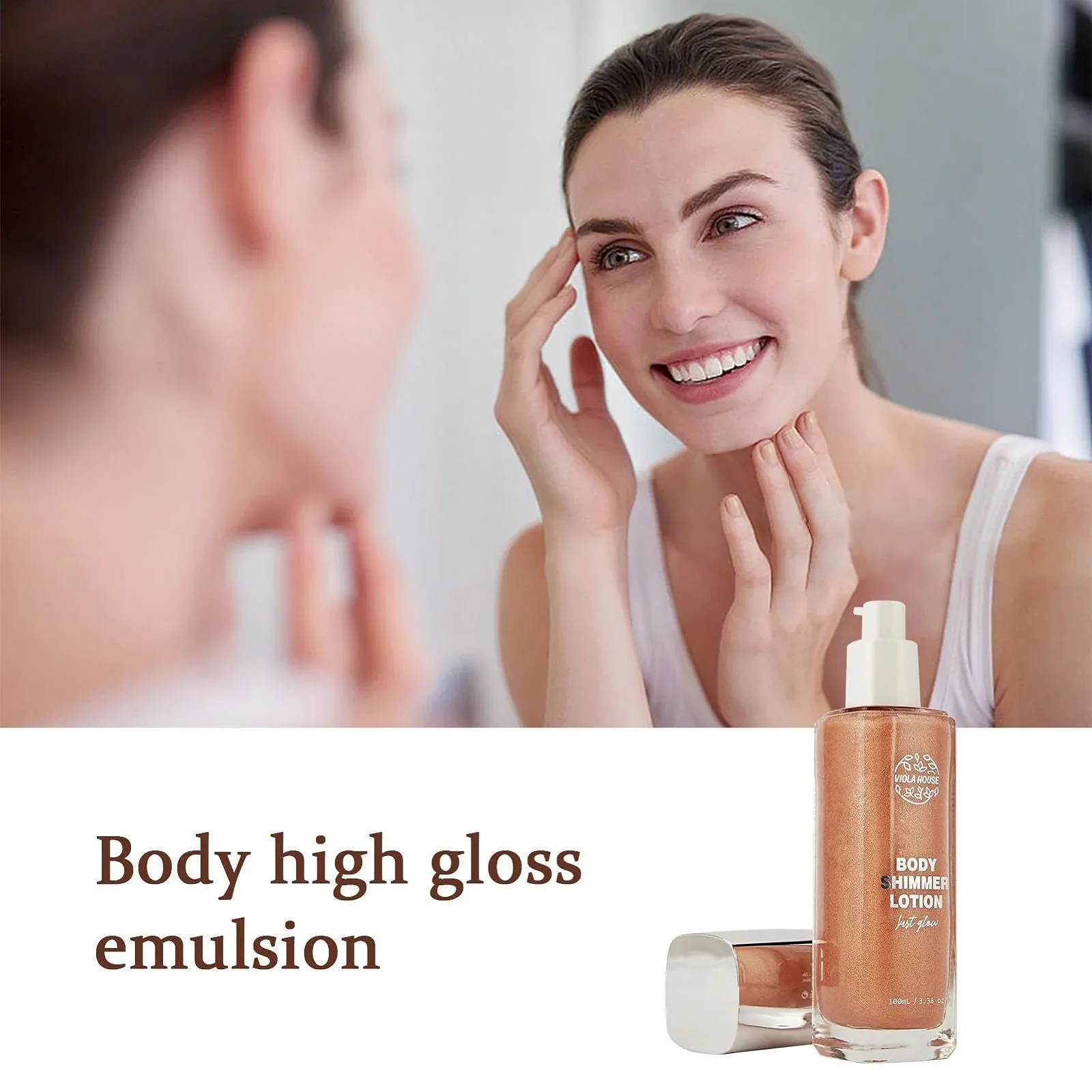 Лосьон для тела 100 мл, не липкий, для сияющей кожи, увлажняющий, для отбеливания кожи, нежирный, фото №4