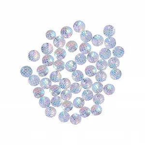 Стрази Скляні COHEALI Круглі Плоскі 50 шт. - Фото 1