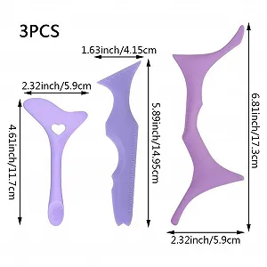 Трафарети для очей 3 штуки силіконовий інструмент для макіяжу synthetic.ua - Фото 1