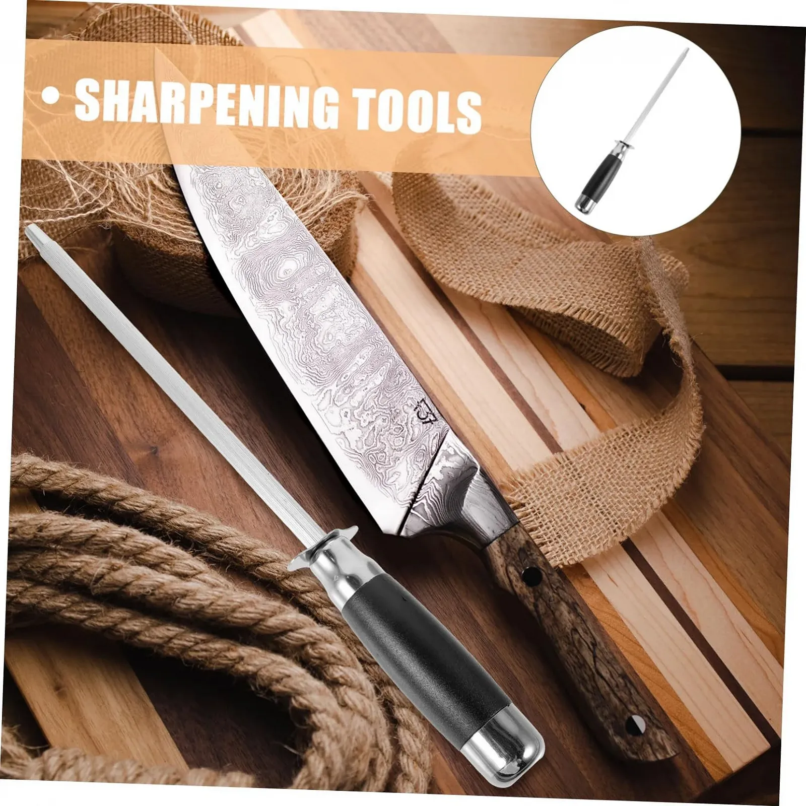 Мусат Ipetboom нержавеющая сталь эргономичная ручка закругленные углы серебристый, фото №8