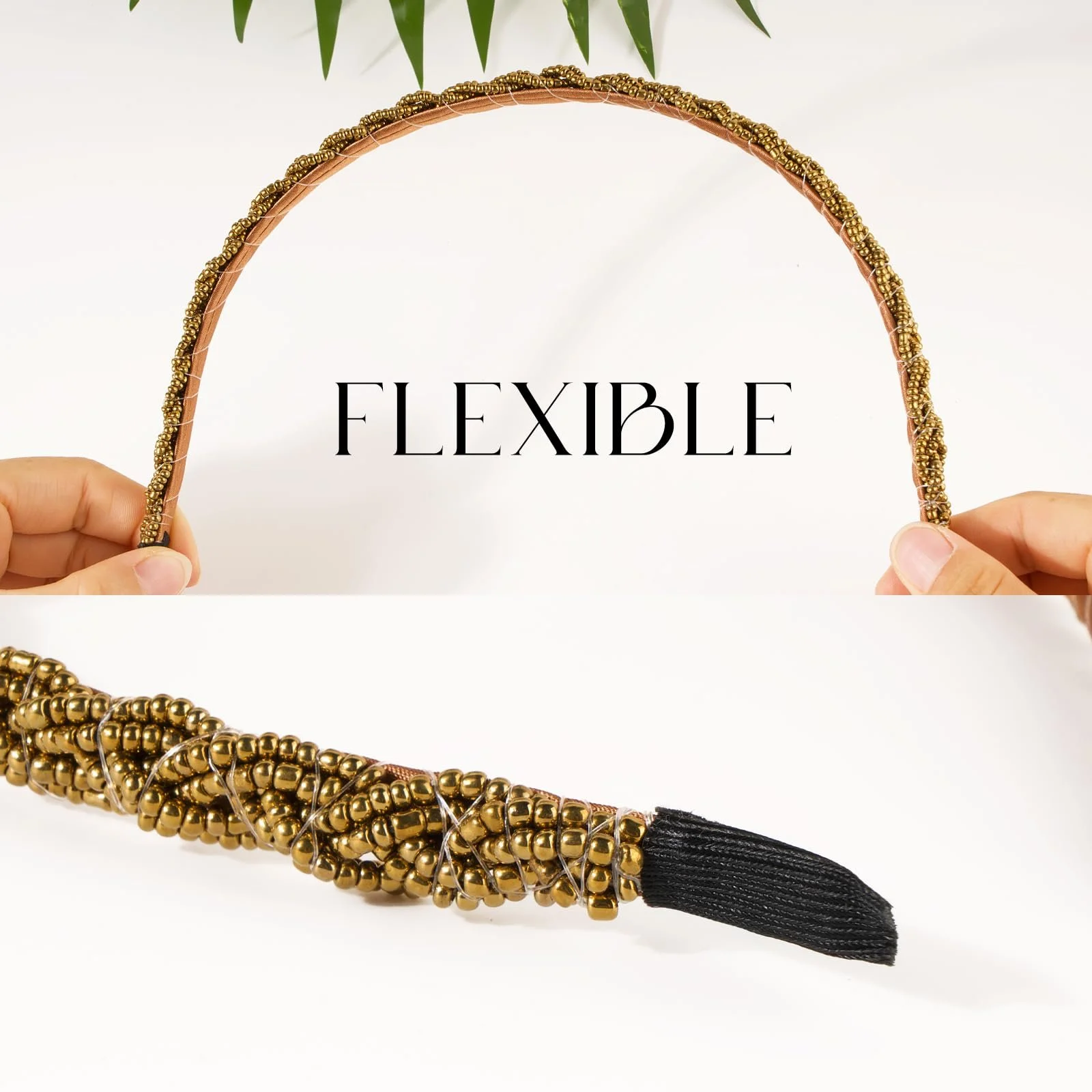 Обруч Плетінка Жіночий з перлинами 3 шт., фото №3