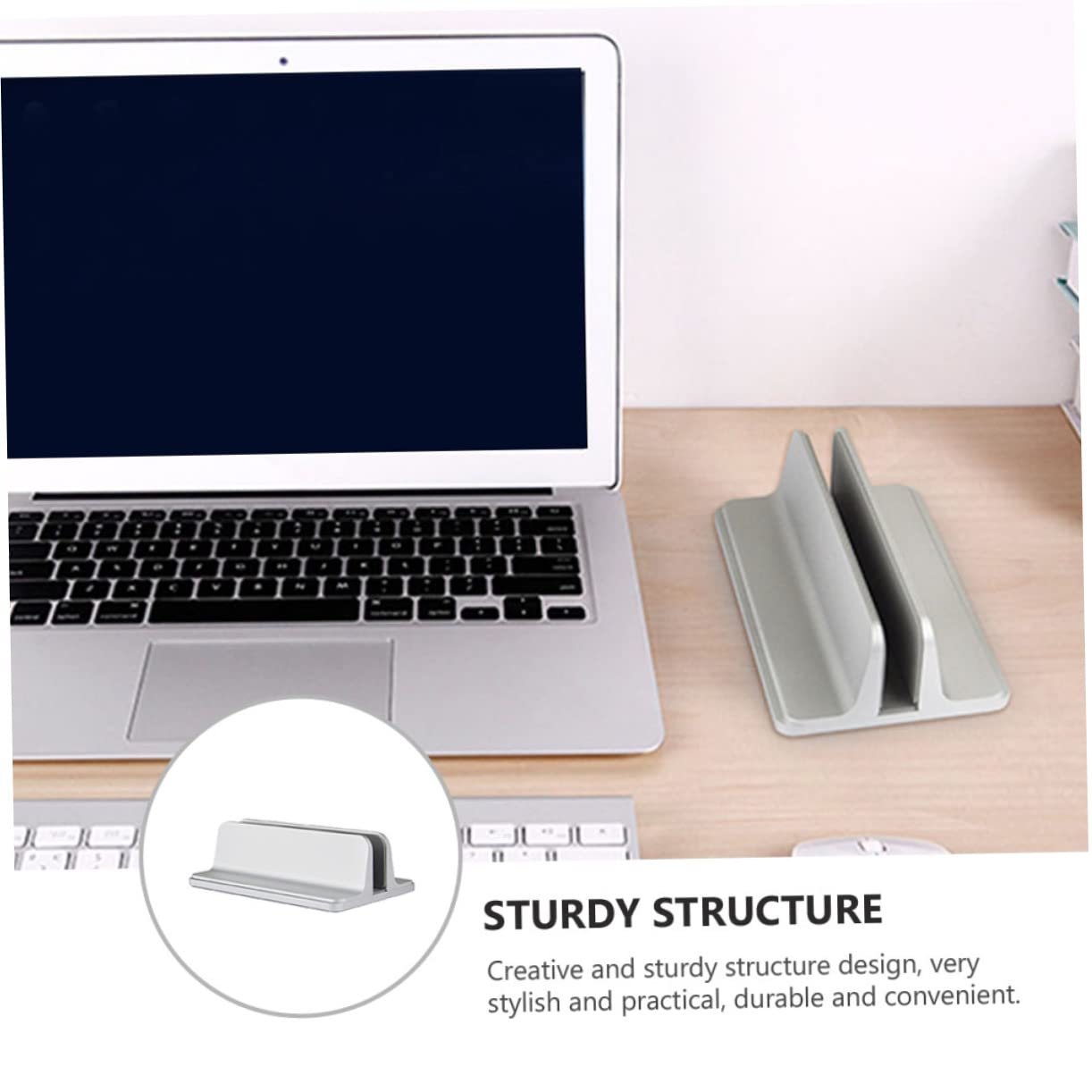 Вертикальная Подставка для Ноутбука из Алюминиевого Сплава Регулируемая и Стабильная для Офиса Дома и Учебы Прочная и Практичная, фото №5