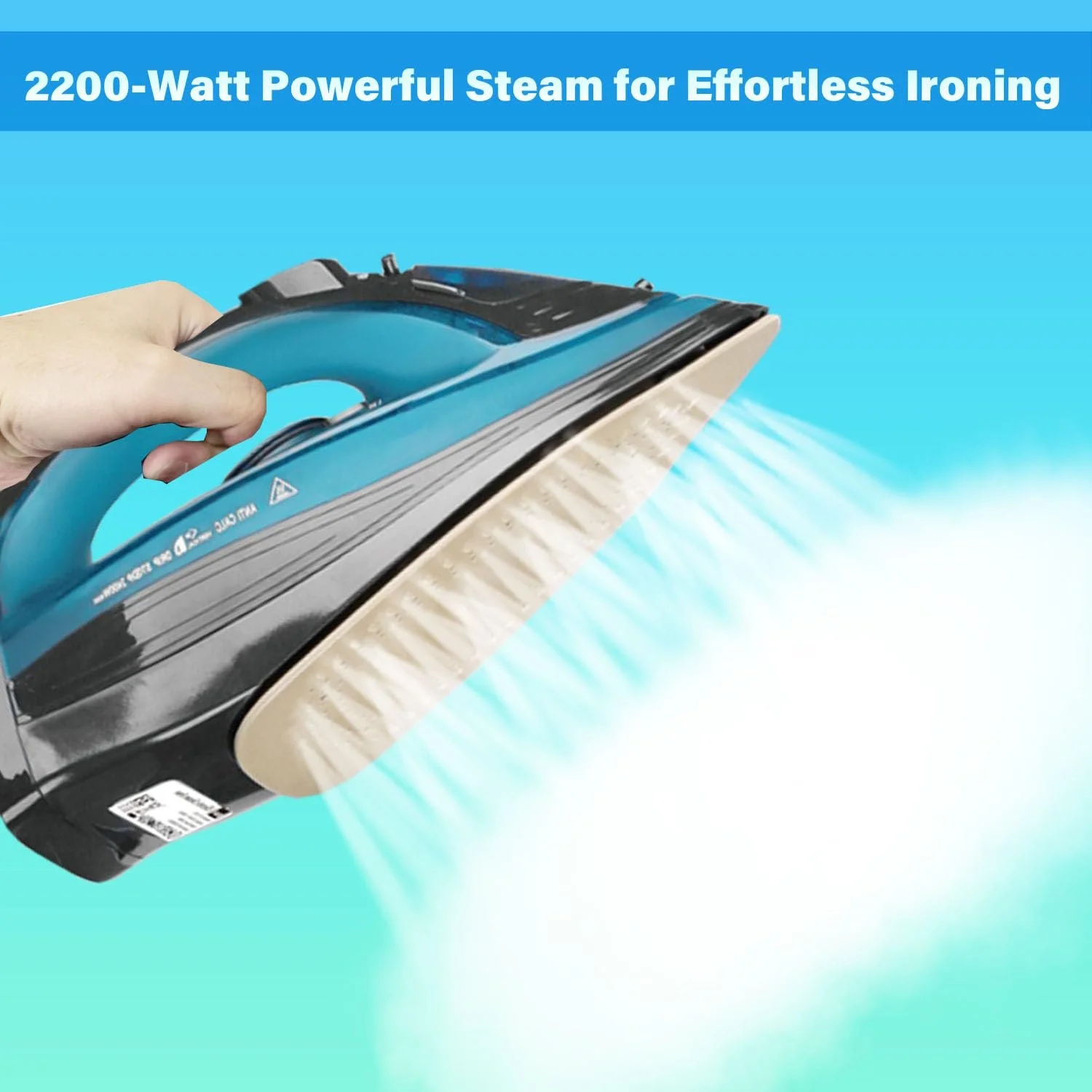 Праска бездротова парова 2400 W з керамічним покриттям та самоочищенням, фото №4