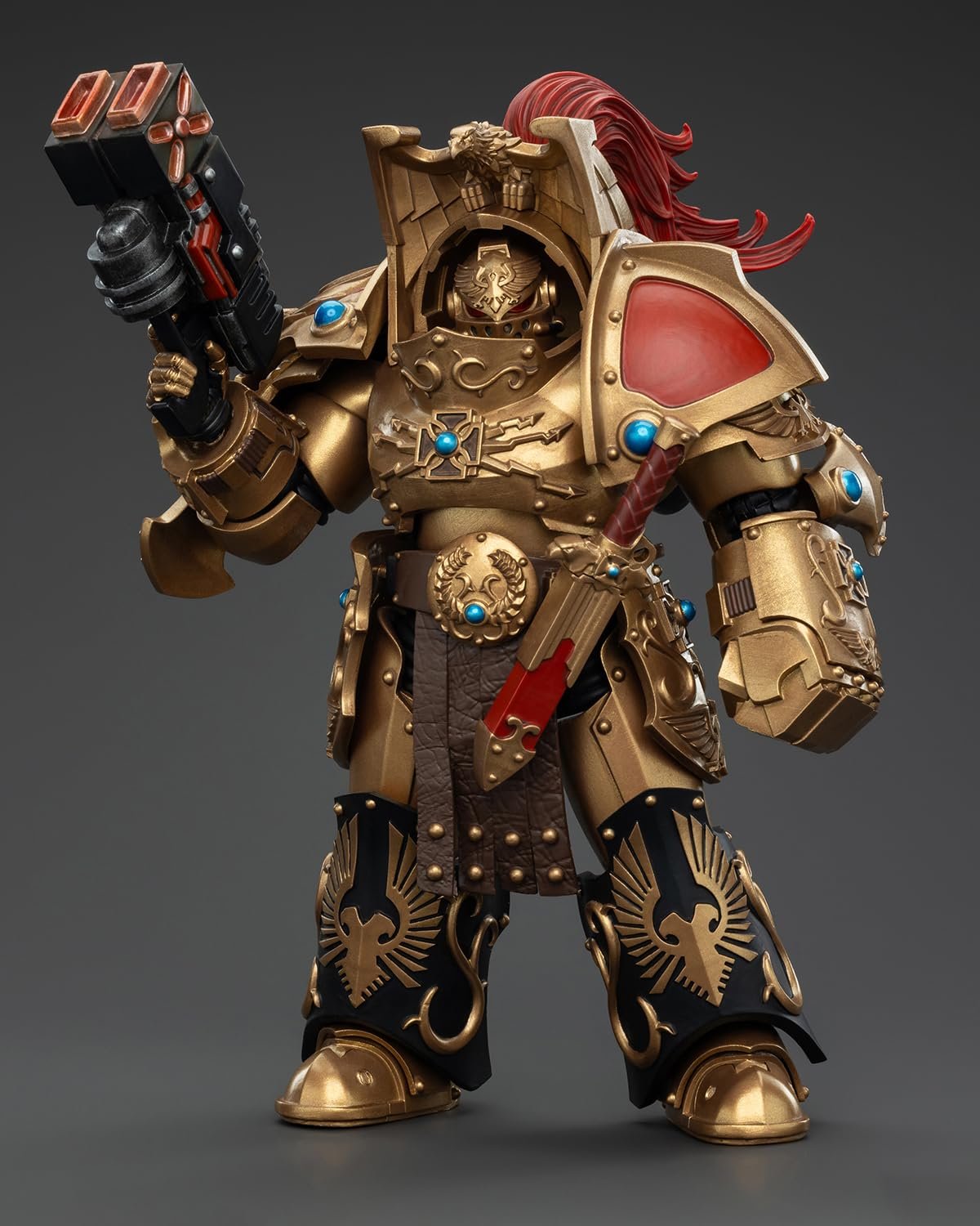 Фигурка JoyToy Warhammer 40K Legio Custodes Aquilon Terminator Squad Aquilon с Twin-Linked Adrathic Destructor, 1:18, фото №3