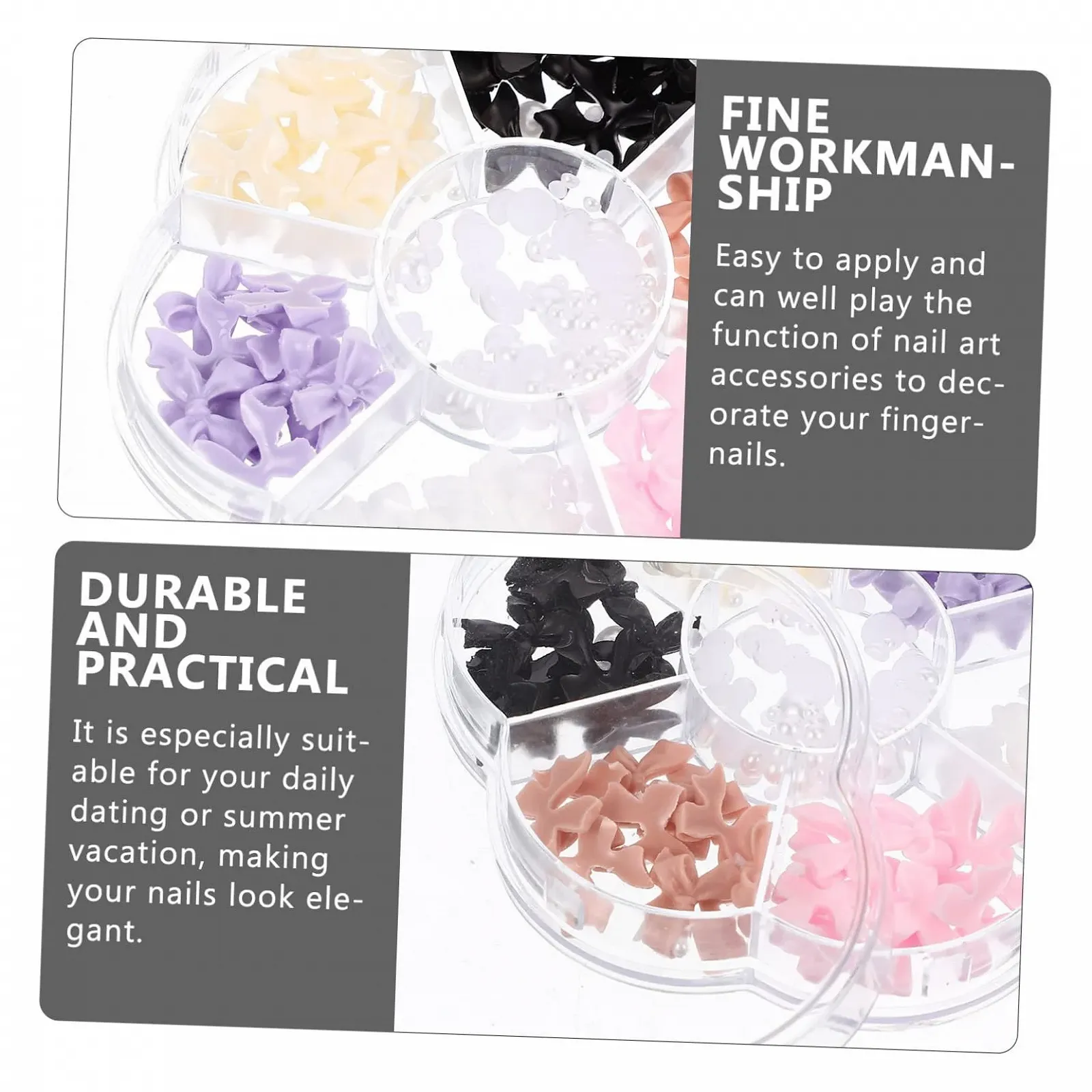 Украшения для ногтей Бант FRCOLOR со стразами для творческого дизайна ногтей, фото №9