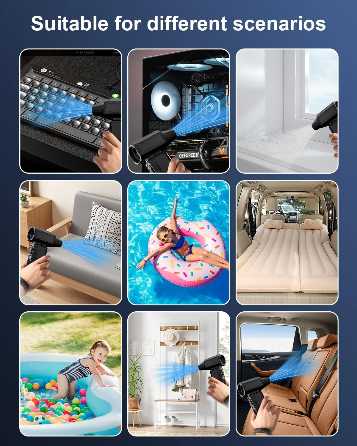 Электрическая воздуходувка 180 000 об/мин регулируемая скорость, фото №5 Электрическая воздуходувка 180 000 об/мин регулируемая скорость, фото №5