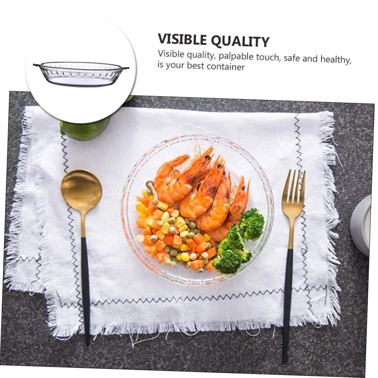 Форма для запекания TOYANDONA термостойкая стеклянная круглая, фото №7